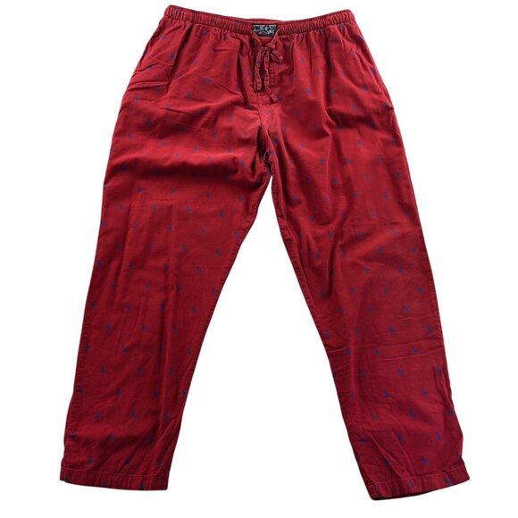 Polo Ralph Lauren Mens Pajama Pants XL Red Sleepwear Drawstring Lounge Pull On - Picture 1 of 14